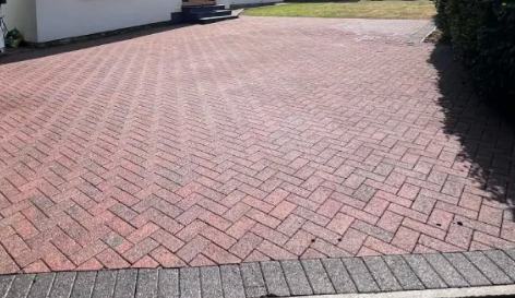 Driveway cleaning, block paving, after